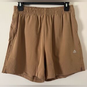 NWT Haimont Sz Sm Brown Adjustable Cinch High Waisted Hiking Athletic Shorts